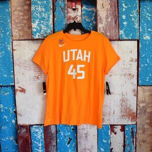 Women's Nike Utah Jazz Donovan Mitchell 45 Basketball T-Shirt XLARGE Yellow NEW